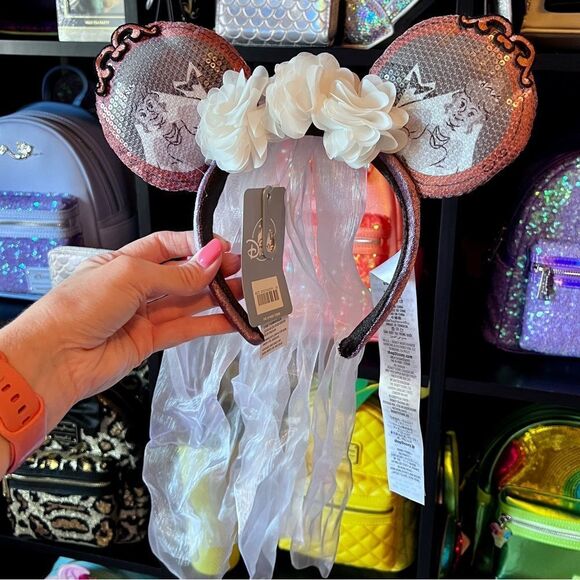 Ghost Bride Ears with Veil Headband The Haunted Mansion NWT Disney Minnie - Picture 3 of 6